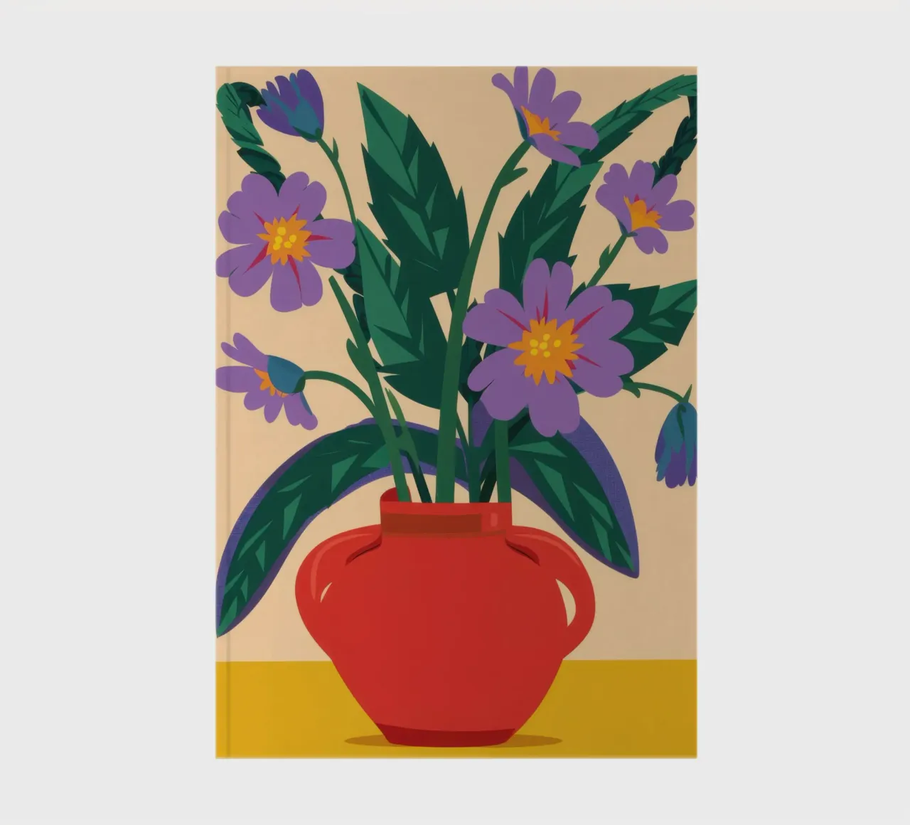 Purple Aster Bouquet notebook by Gaia Viesta
