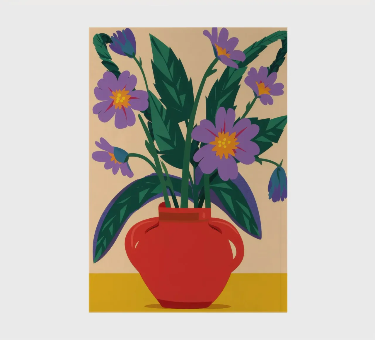 Purple Aster Bouquet notebook by Gaia Viesta