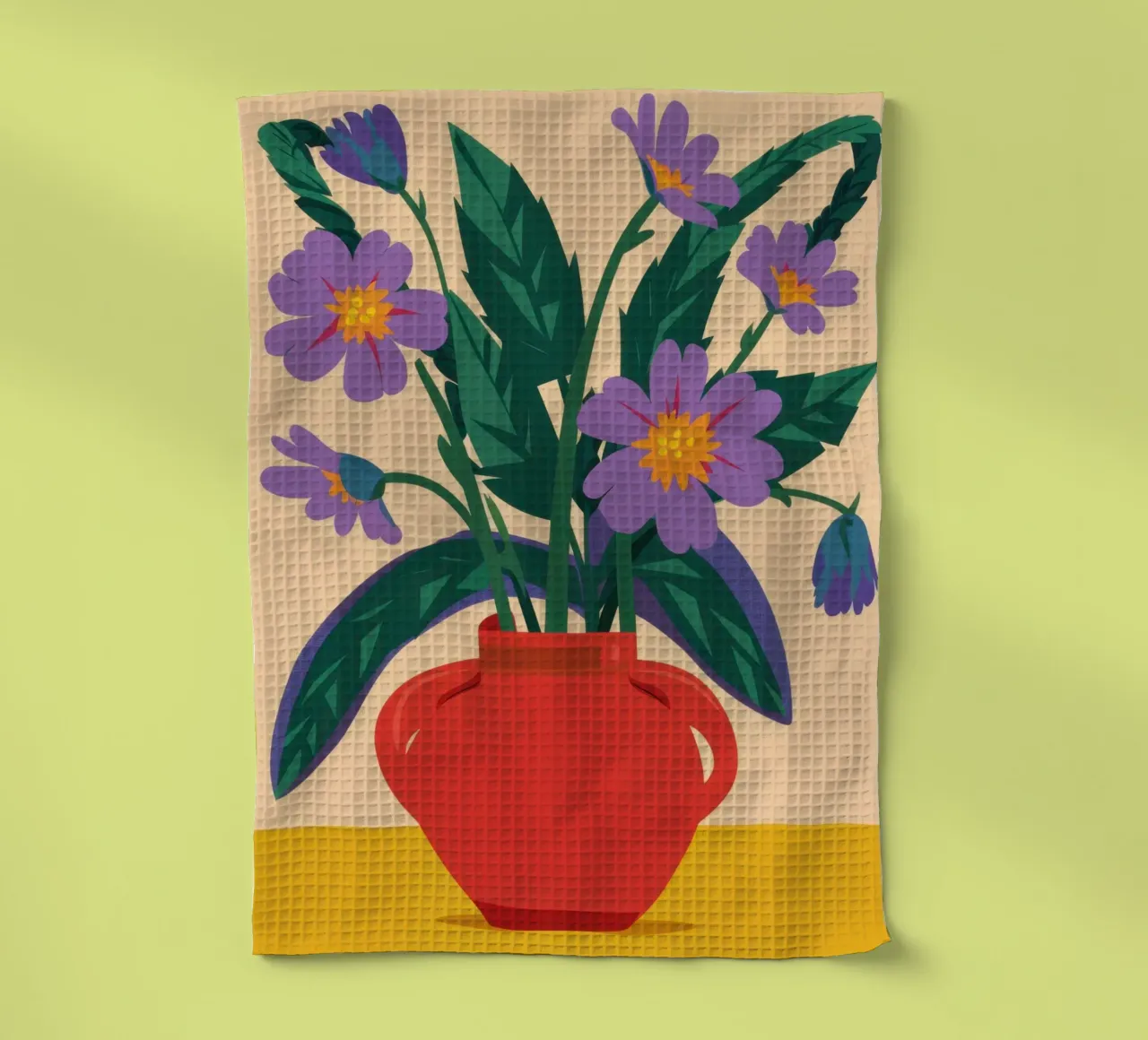 Bouquet di astri viola canovaccio da cucina da Gaia Viesta