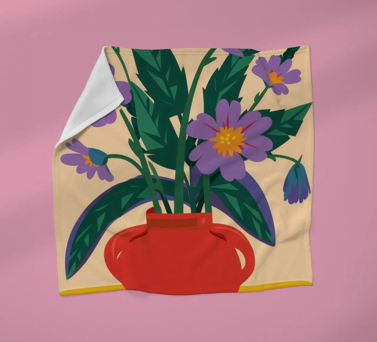 Bouquet di astri viola coperta in pile da Gaia Viesta