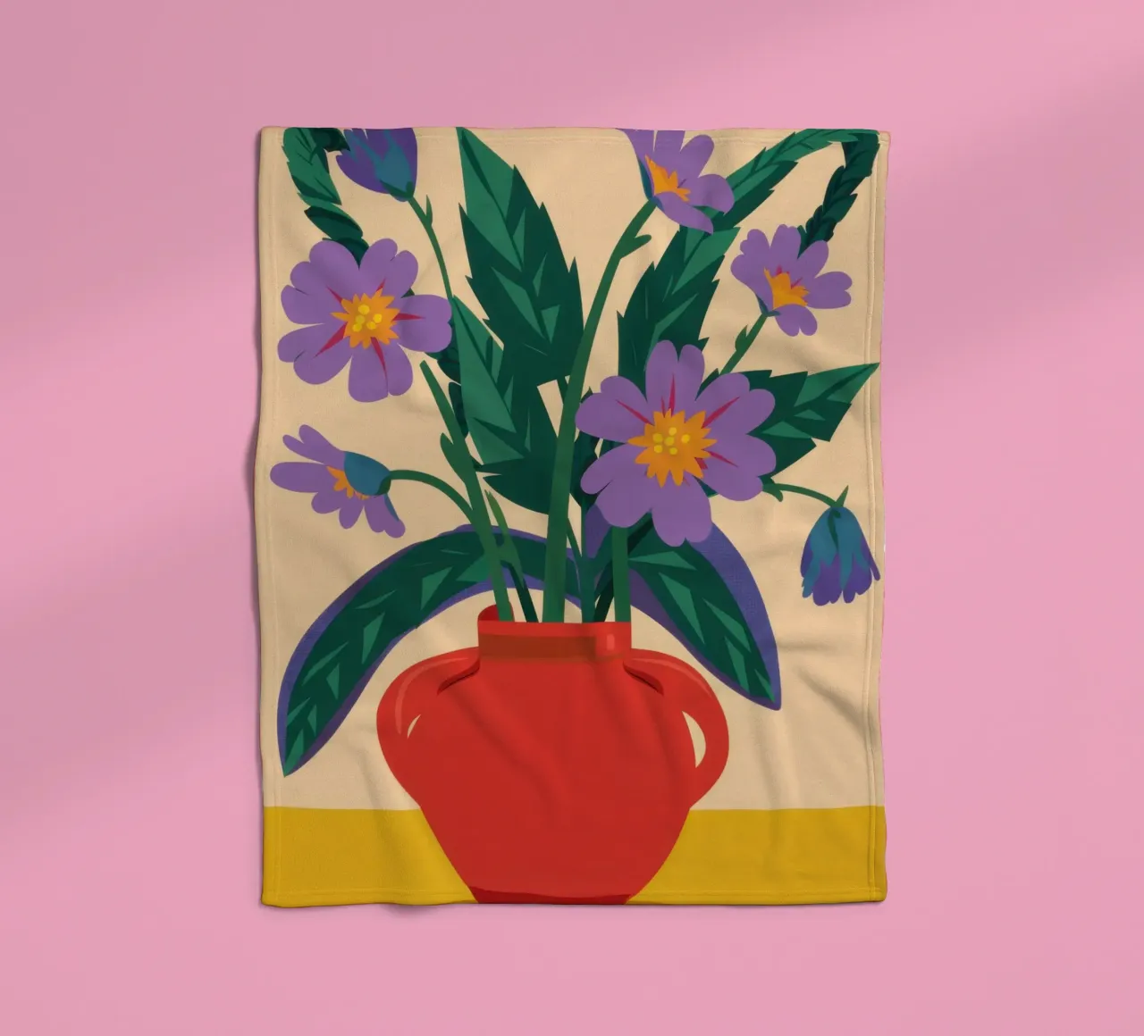 Bouquet di astri viola coperta in pile da Gaia Viesta