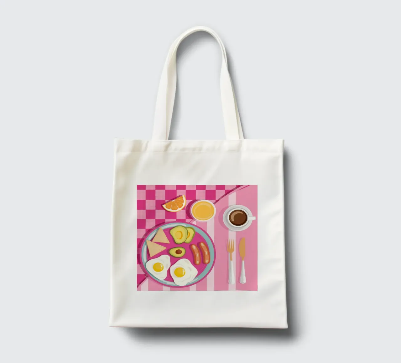 Spread per la colazione a scacchi borsa in juta da Gaia Viesta