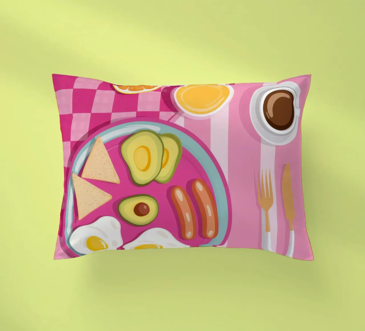 Spread per la colazione a scacchi cuscino da Gaia Viesta