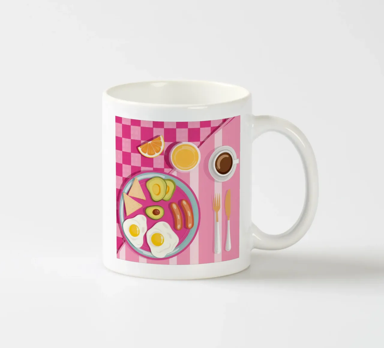Spread per la colazione a scacchi tazza in ceramica da Gaia Viesta