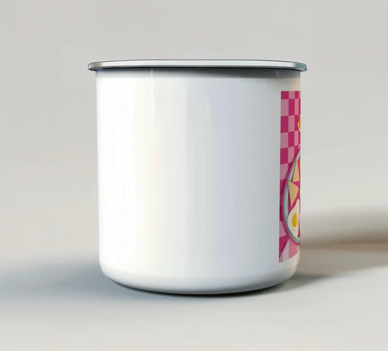 Spread per la colazione a scacchi tazza in smalto da Gaia Viesta
