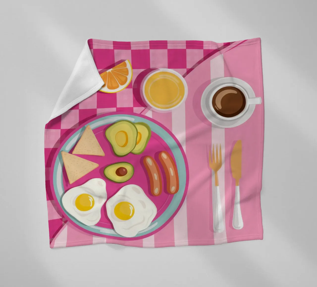 Spread per la colazione a scacchi coperta in pile da Gaia Viesta