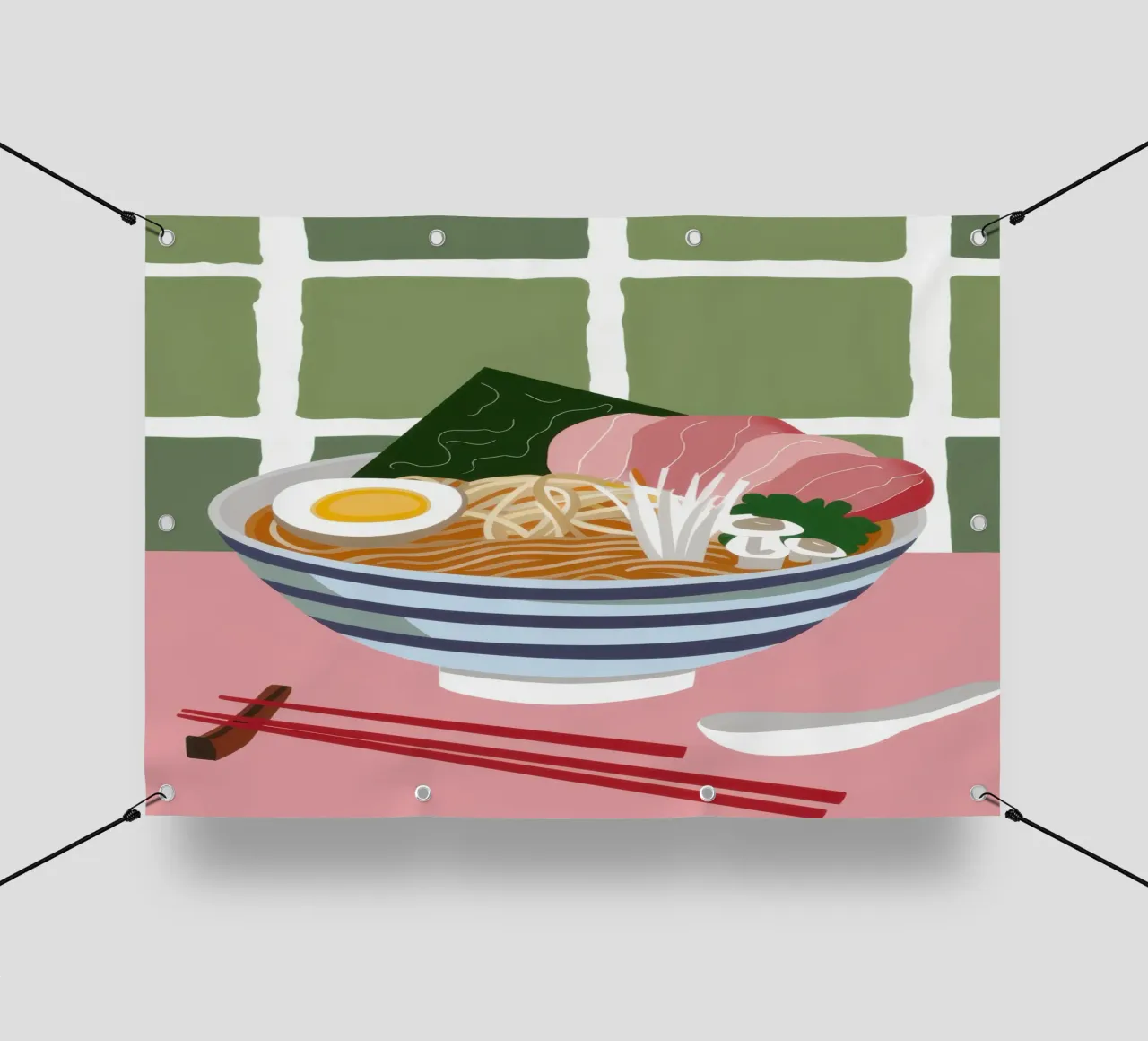 Momento Ramen nutriente telo in pvc da Trace Brush