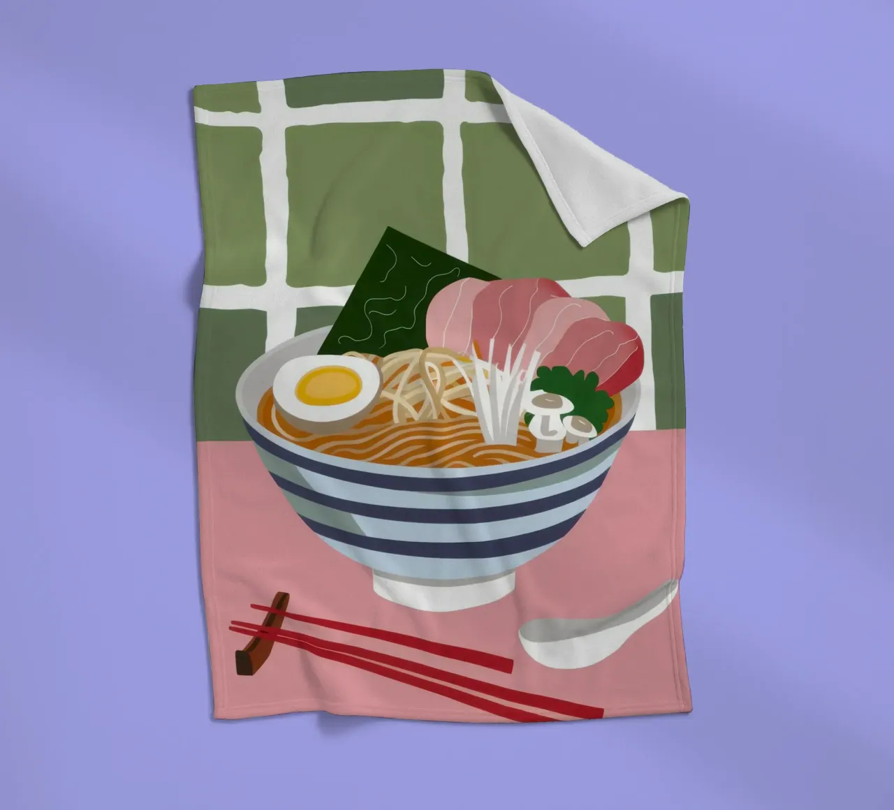 Momento Ramen nutriente coperta in pile da Trace Brush