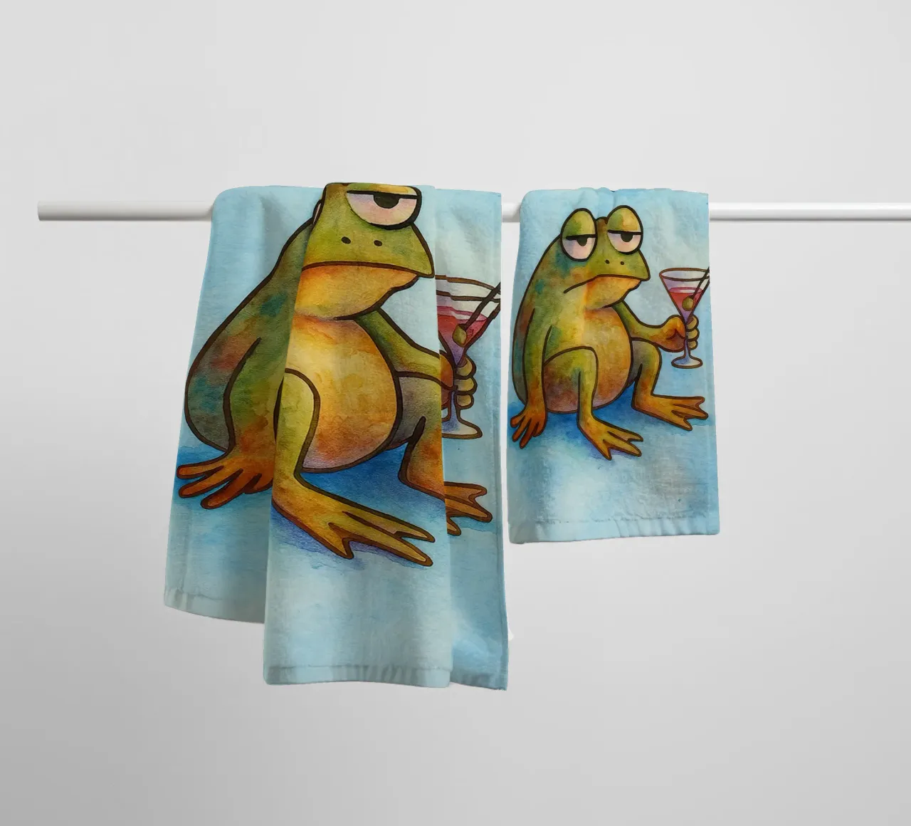 fresh out of frog art drawing towel by pasadenan