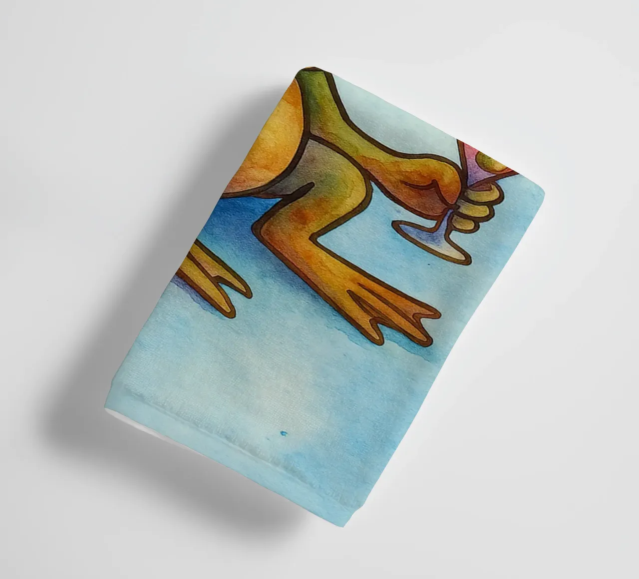 fresh out of frog art drawing towel by pasadenan