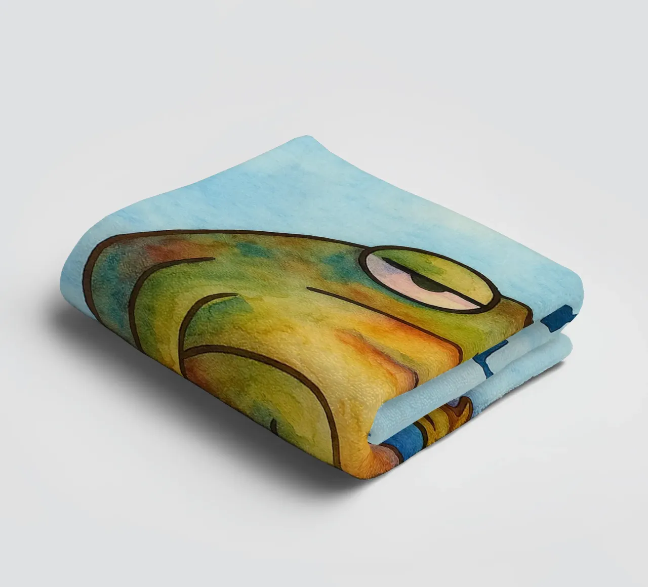 fresh out of frog art drawing towel by pasadenan