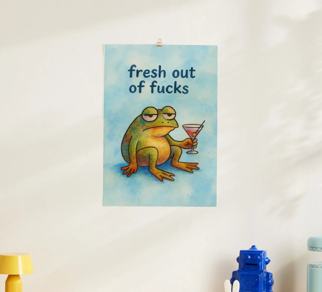 disegno d'arte fresco di rana poster da pasadenan