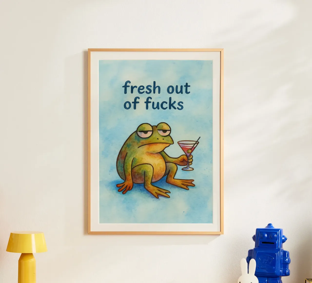 disegno d'arte fresco di rana poster da pasadenan