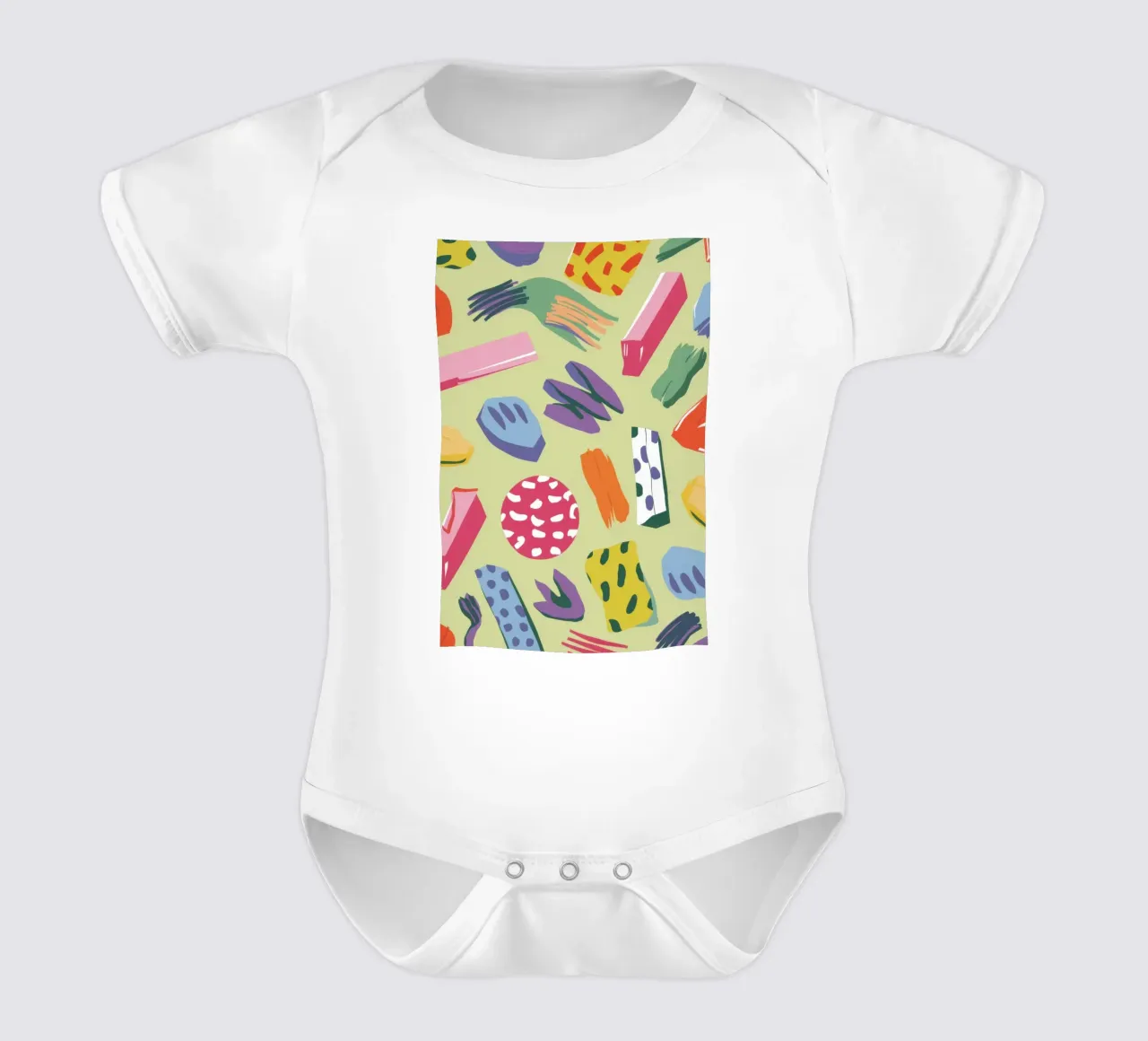 Caos creativo a colpi di pennello body neonato maniche corte da Thistle Bloom