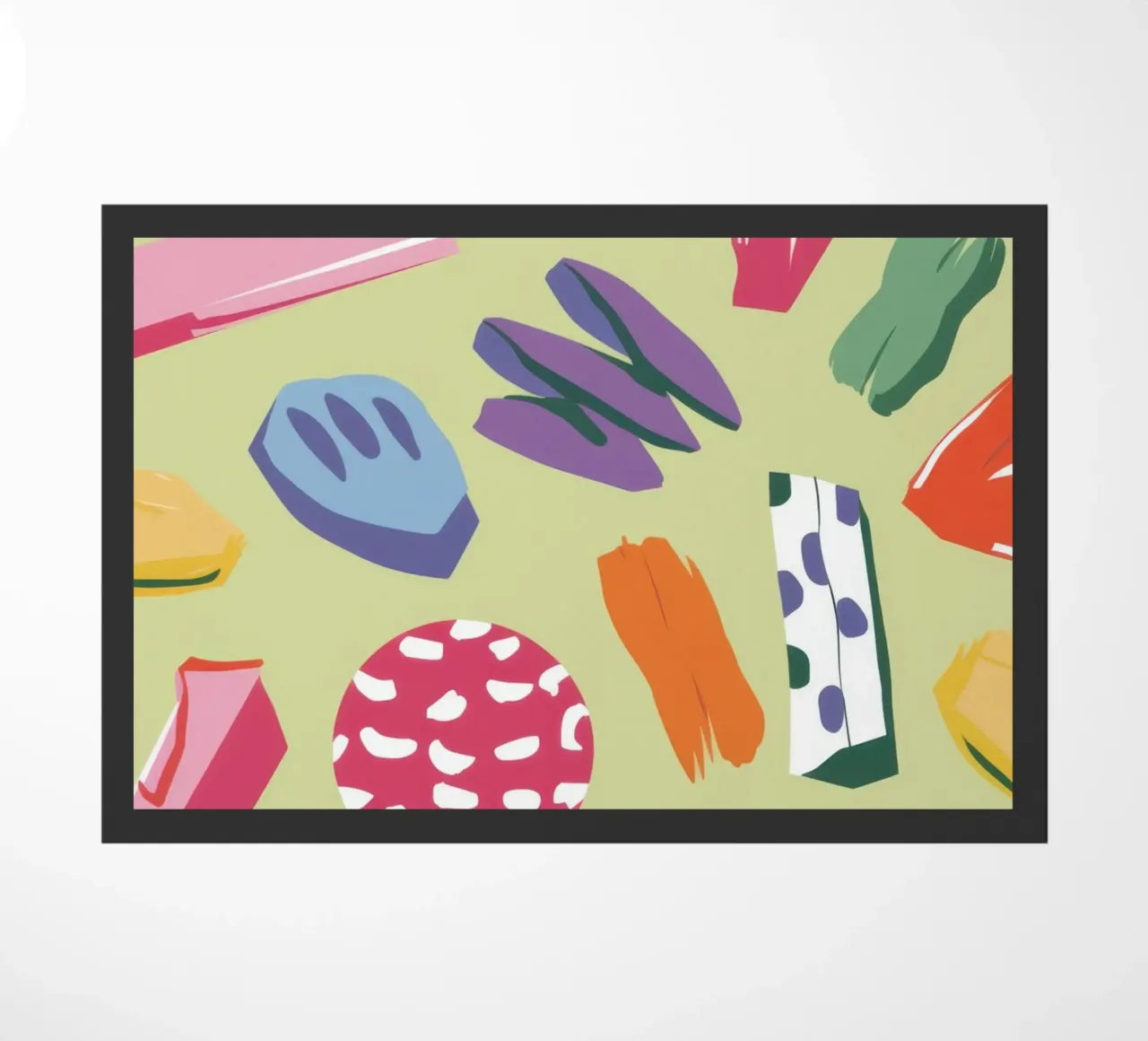 Caos creativo a colpi di pennello zerbino da Thistle Bloom