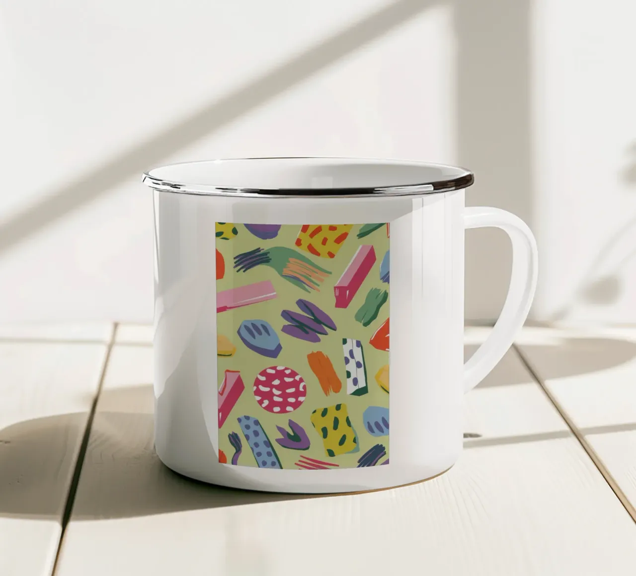 Caos creativo a colpi di pennello tazza in smalto da Thistle Bloom