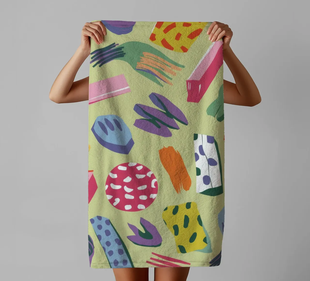 Caos creativo a colpi di pennello asciugamano da bagno da Thistle Bloom
