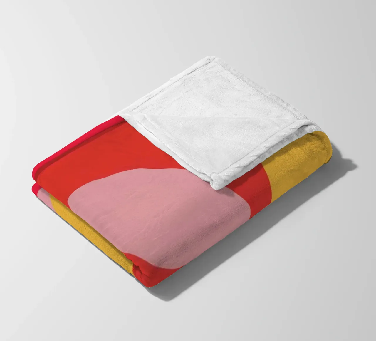 Red Frame Abstraction fleece blanket by Luna Aura