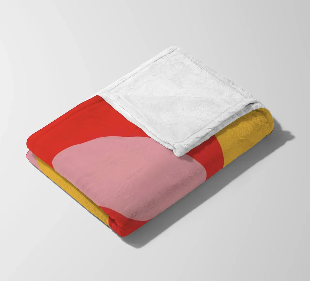 Red Frame Abstraction fleece blanket by Luna Aura