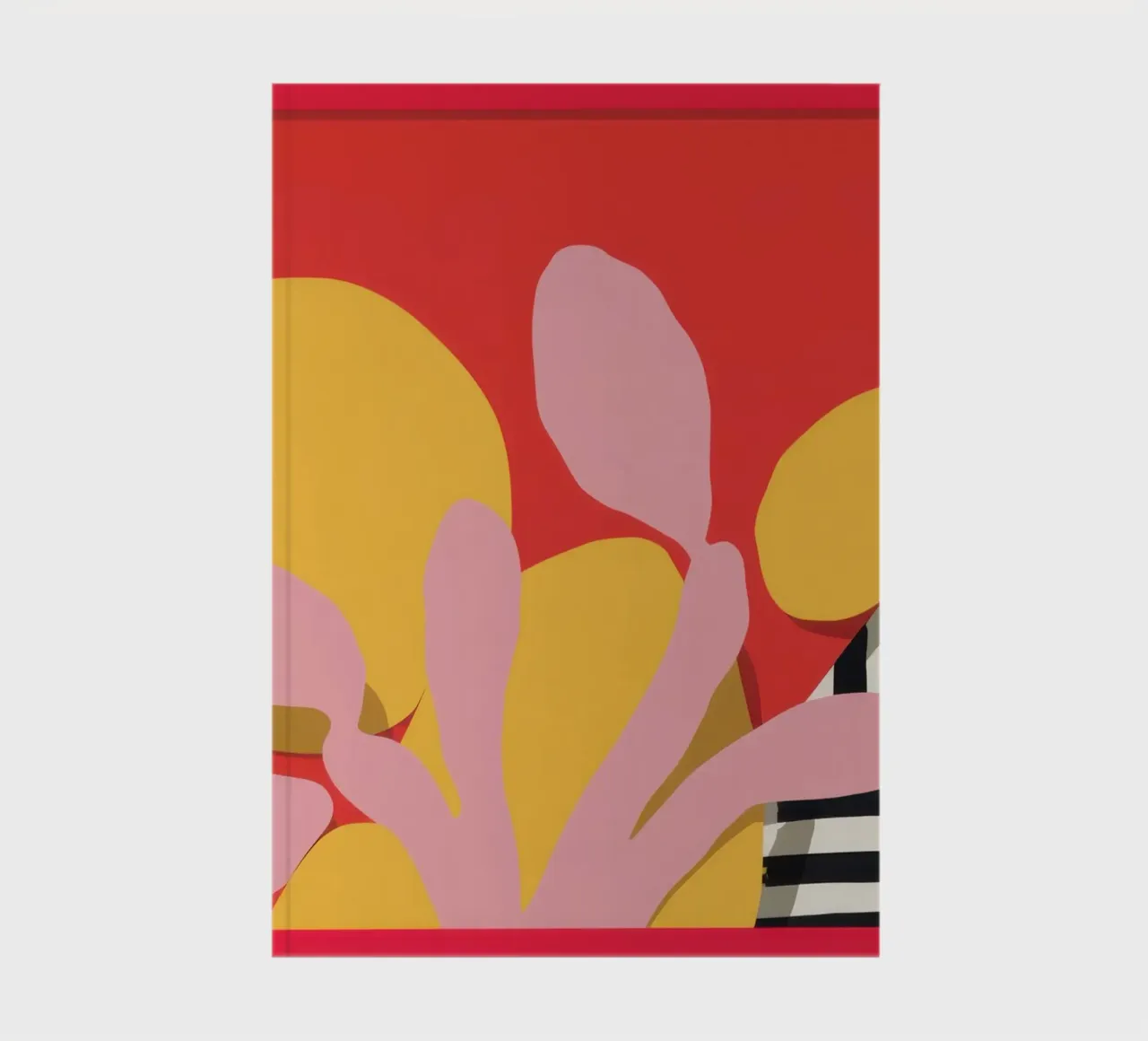 Red Frame Abstraction notebook by Luna Aura