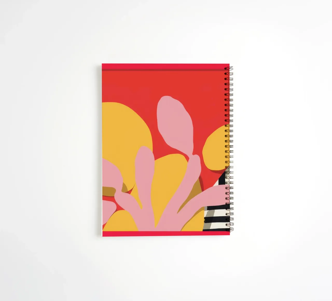 Red Frame Abstraction spiral notebook by Luna Aura