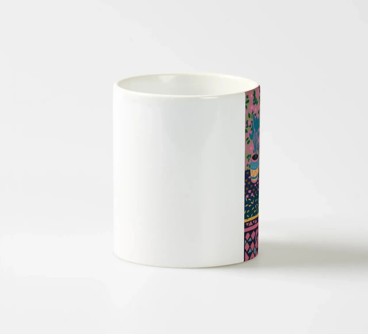 Donna in riposo floreale tazza in ceramica da Irish Strokes