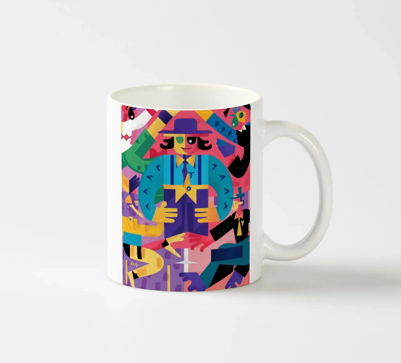 Quintetto jazz astratto tazza in ceramica da Luna Aura