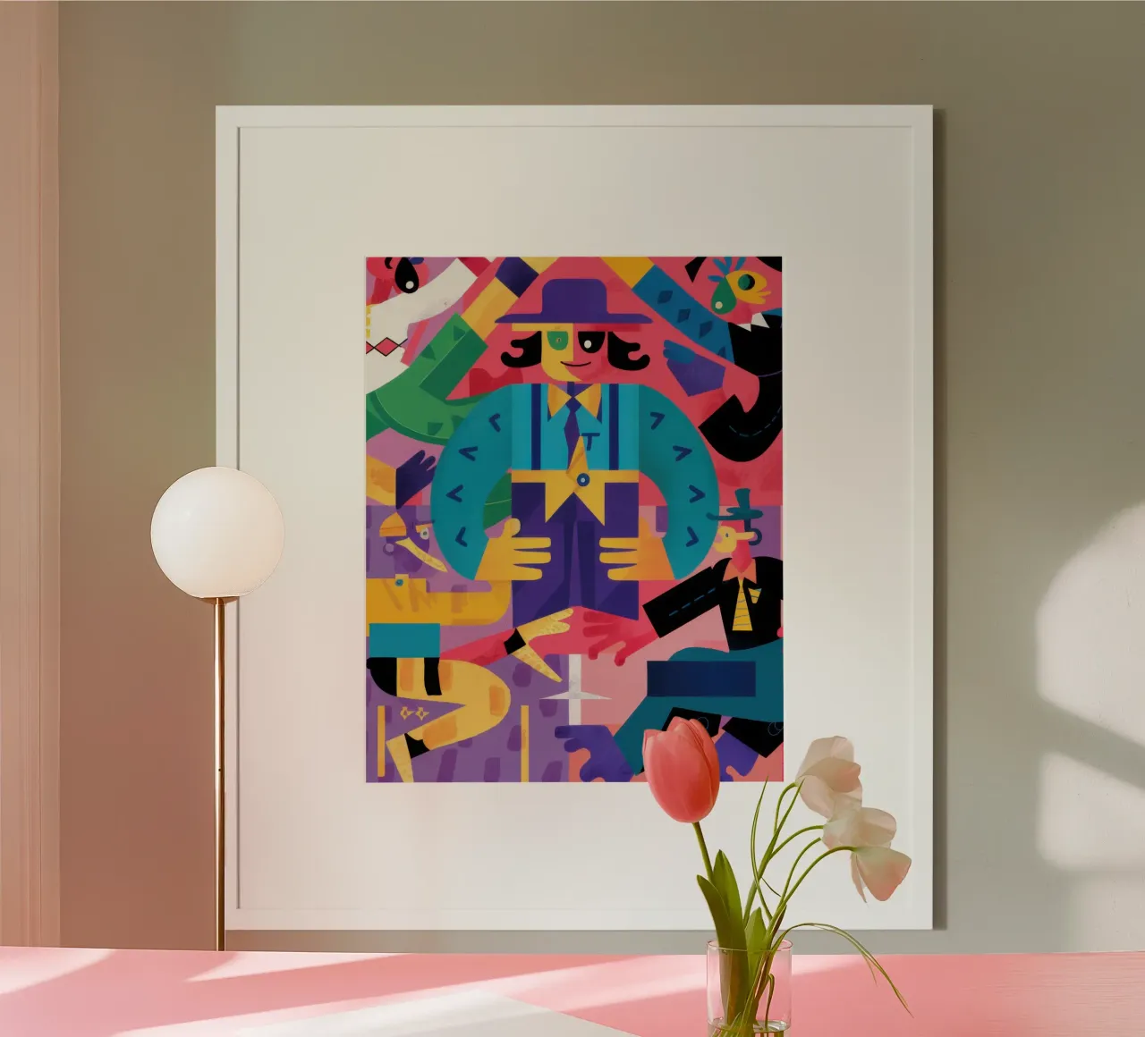 Abstract Jazz Quintet Poster von Luna Aura