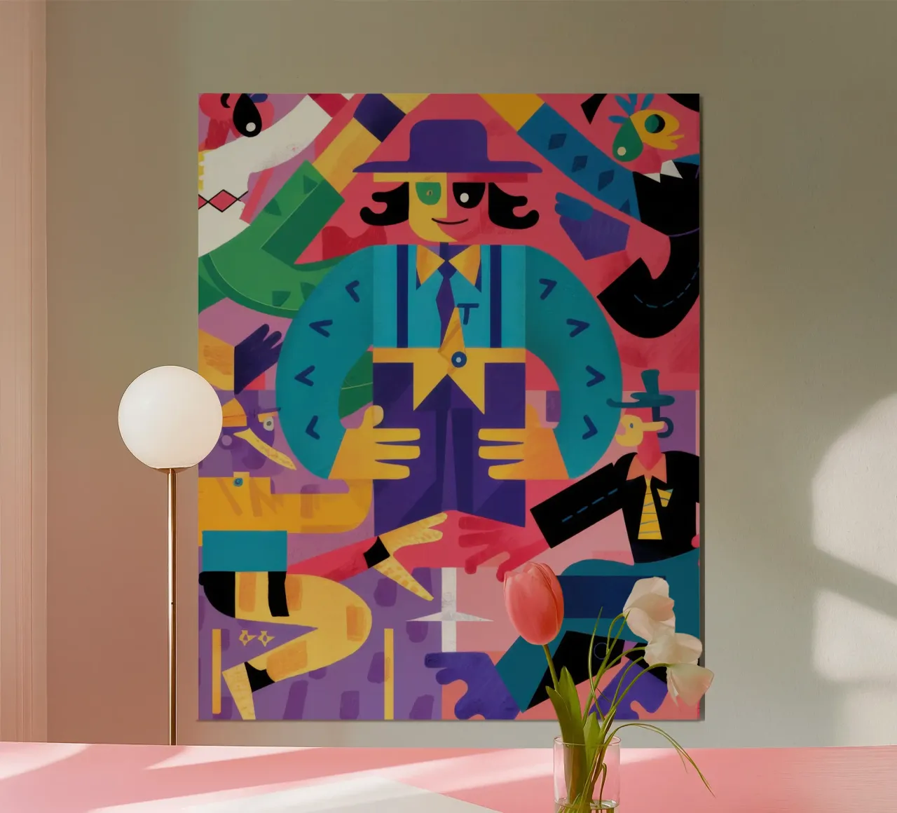 Abstract Jazz Quintet Poster von Luna Aura