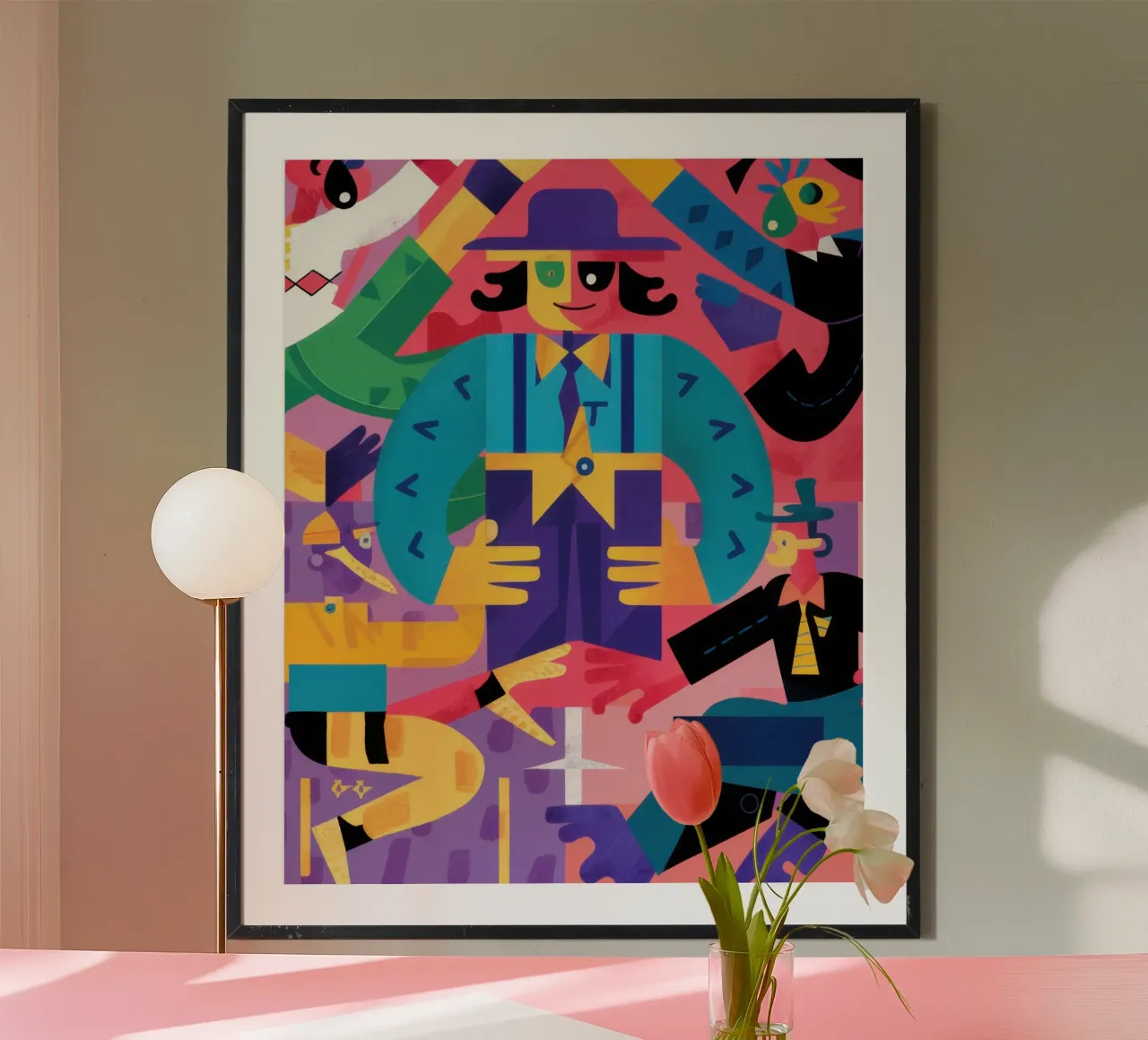 Abstract Jazz Quintet Poster von Luna Aura