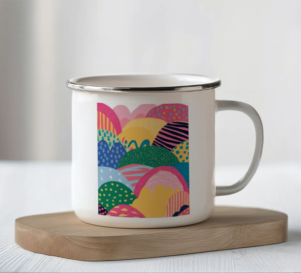 Colline caleidoscopiche tazza in smalto da Selene Shade