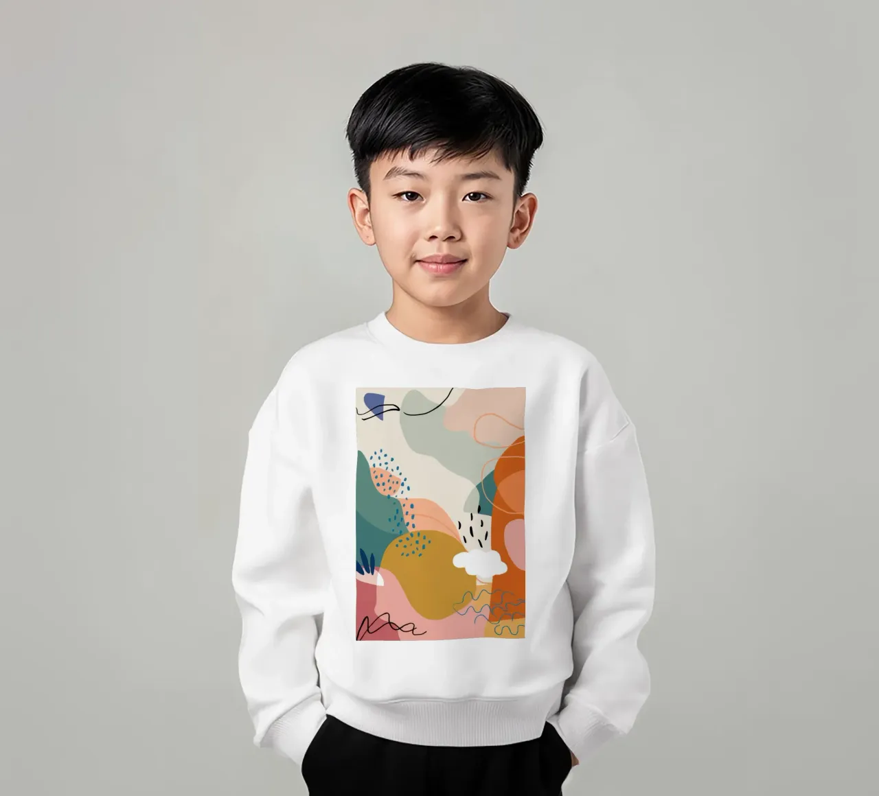 Paisaje meteorológico abstracto sudadera para niño de Thistle Bloom