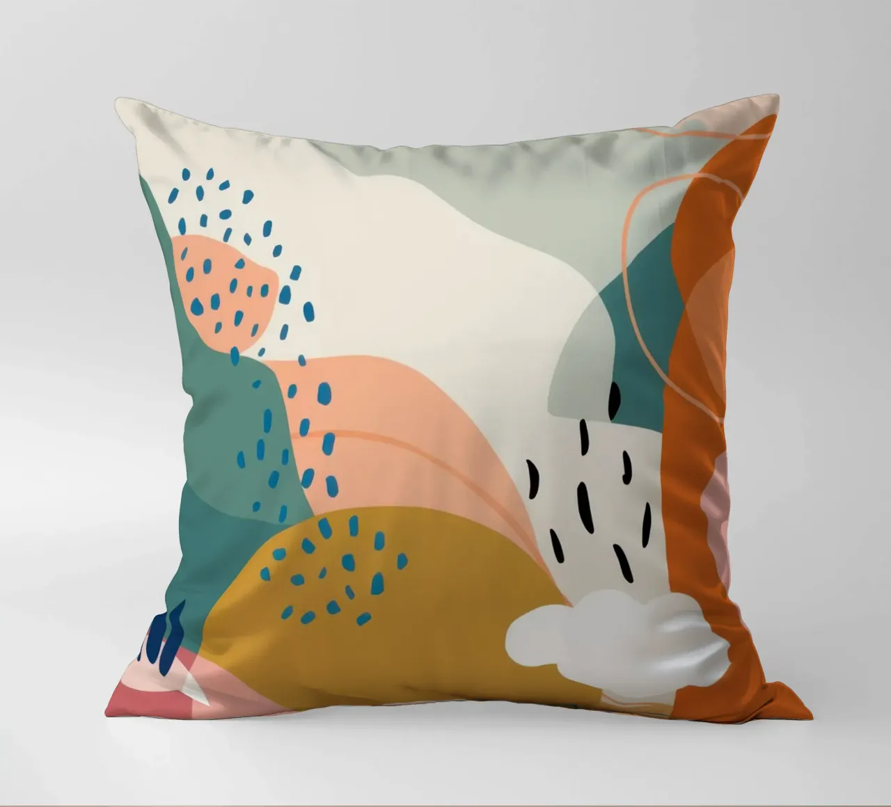 Paesaggio meteorologico astratto cuscino da Thistle Bloom