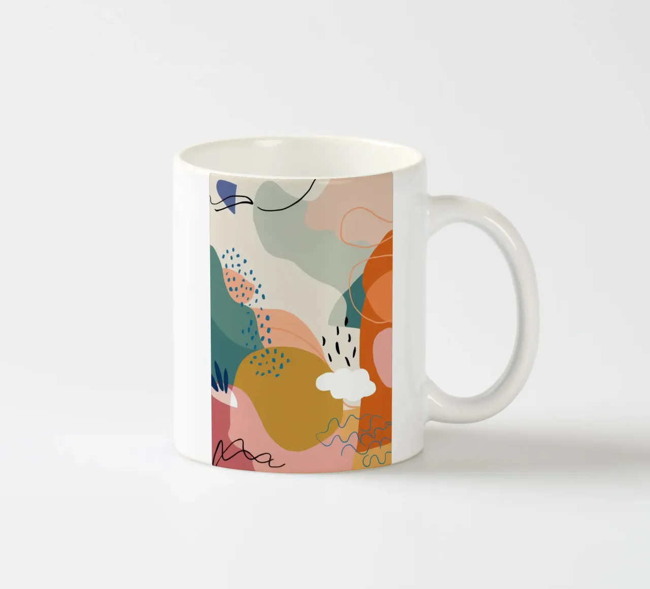 Abstract weerlandschap keramische mok van Thistle Bloom