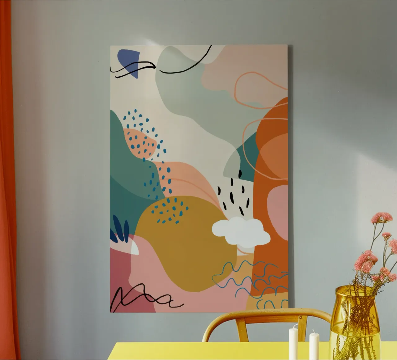 Abstract weerlandschap canvas van Thistle Bloom