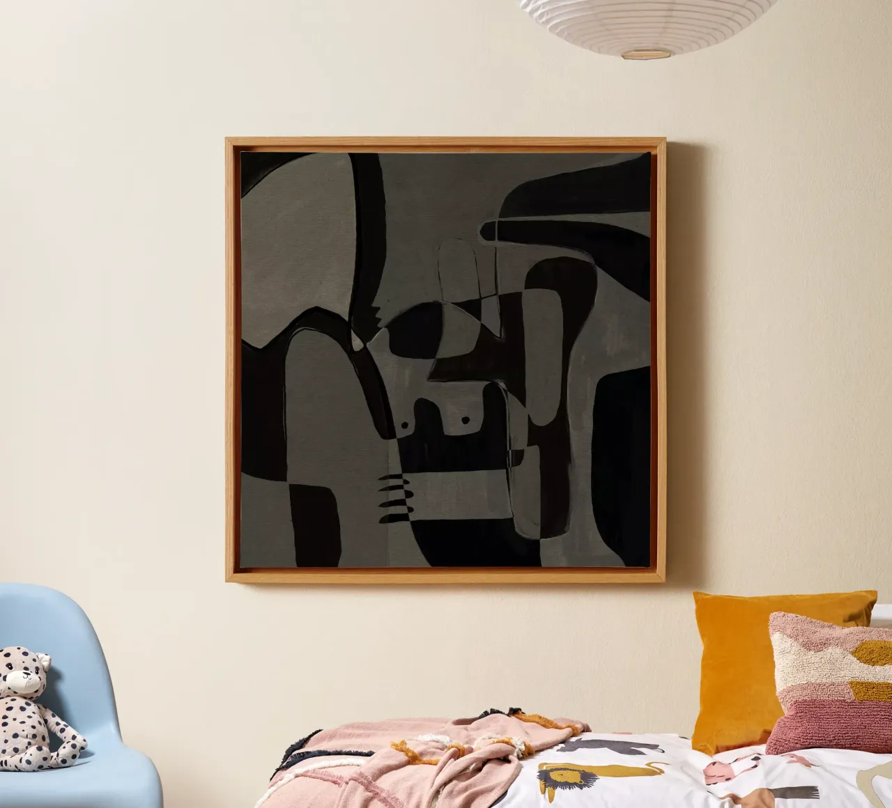 Unfolding 1 toile avec Caisse américaine de Shatha Al Dafai