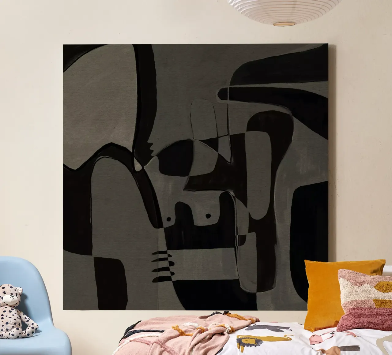 Unfolding 1 toile avec Caisse américaine de Shatha Al Dafai