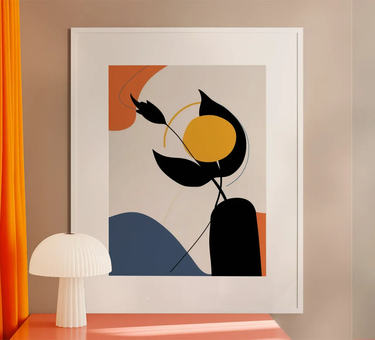 Sole di Mezzanotte Botanica poster con telaio in plastica da Selene Shade
