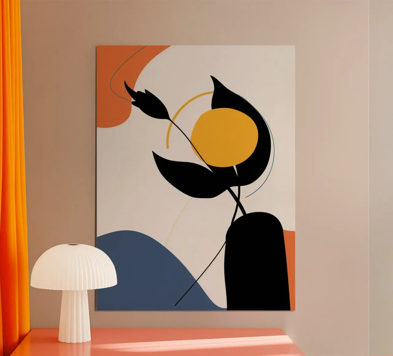 Sole di Mezzanotte Botanica poster con telaio in plastica da Selene Shade
