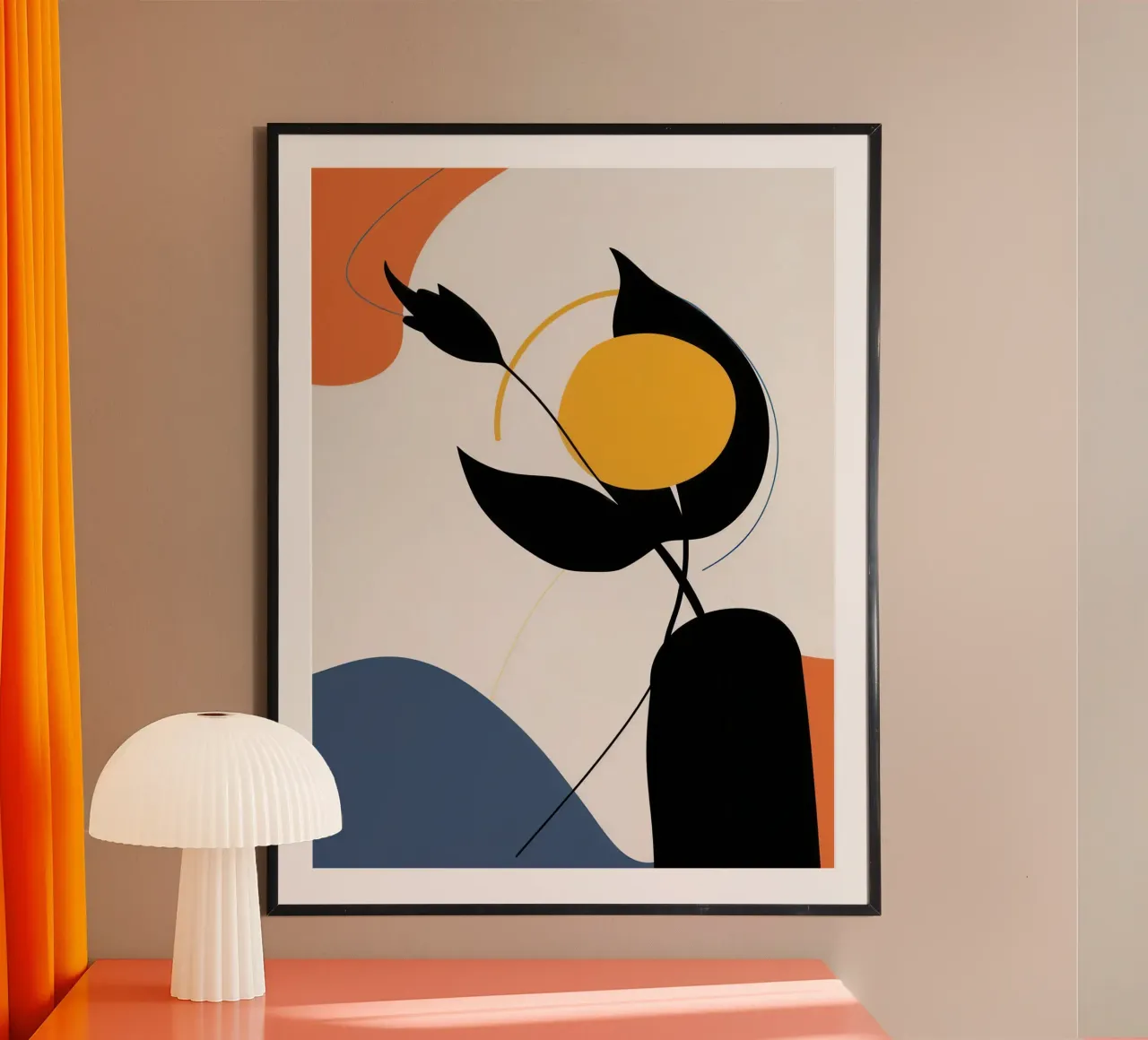 Sole di Mezzanotte Botanica poster con telaio in plastica da Selene Shade