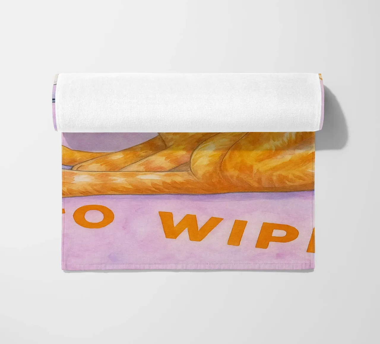 dont forget to wipe cat art drawing beach towel by pasadenan