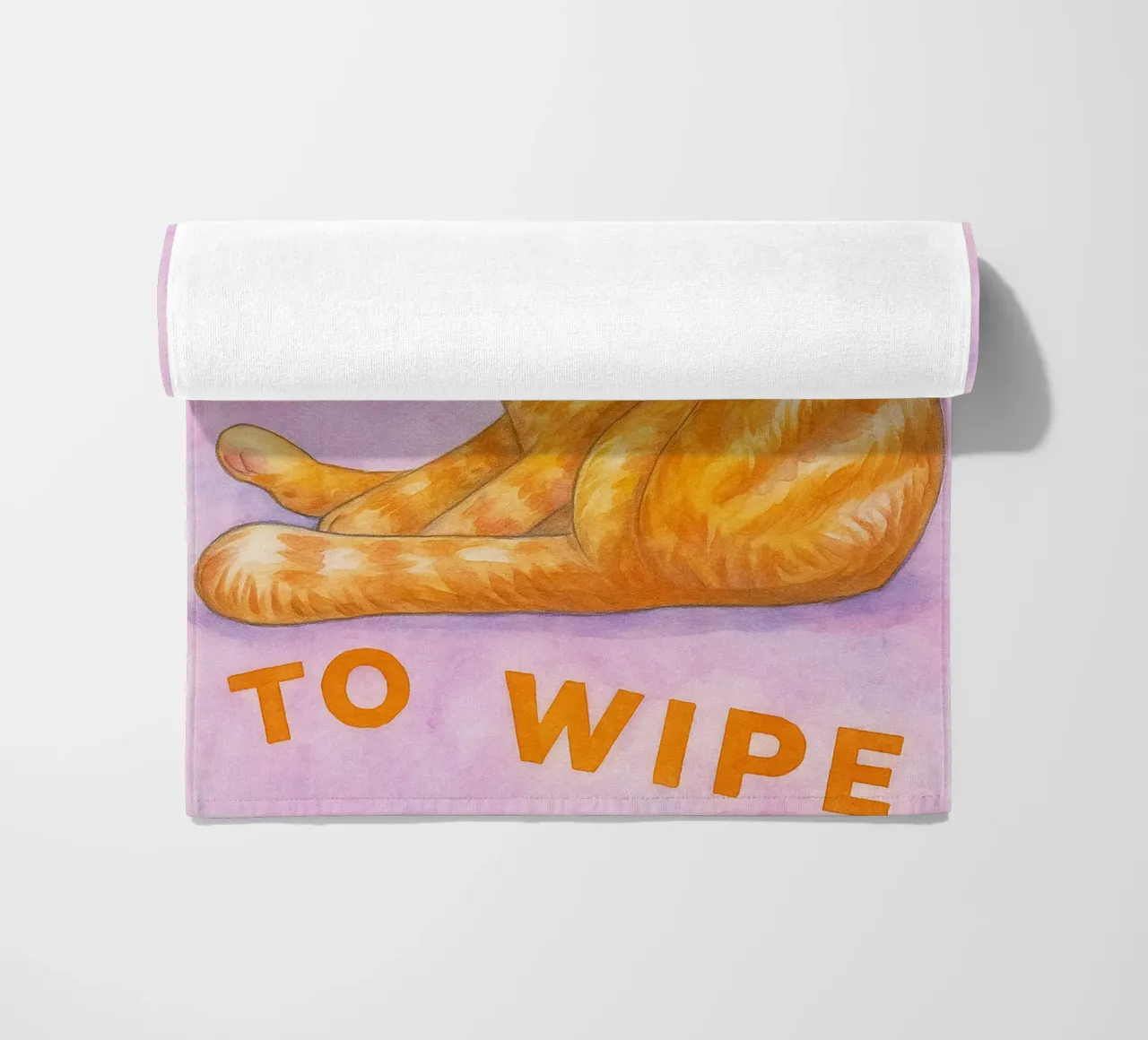 dont forget to wipe cat art drawing beach towel by pasadenan