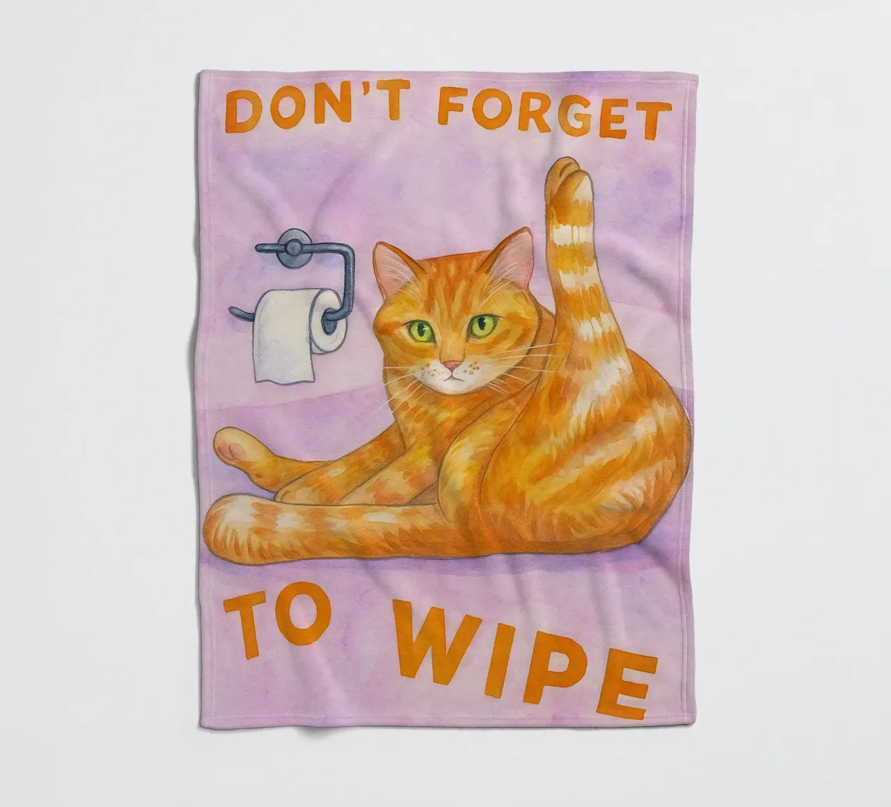 dont forget to wipe cat art drawing fleece blanket by pasadenan