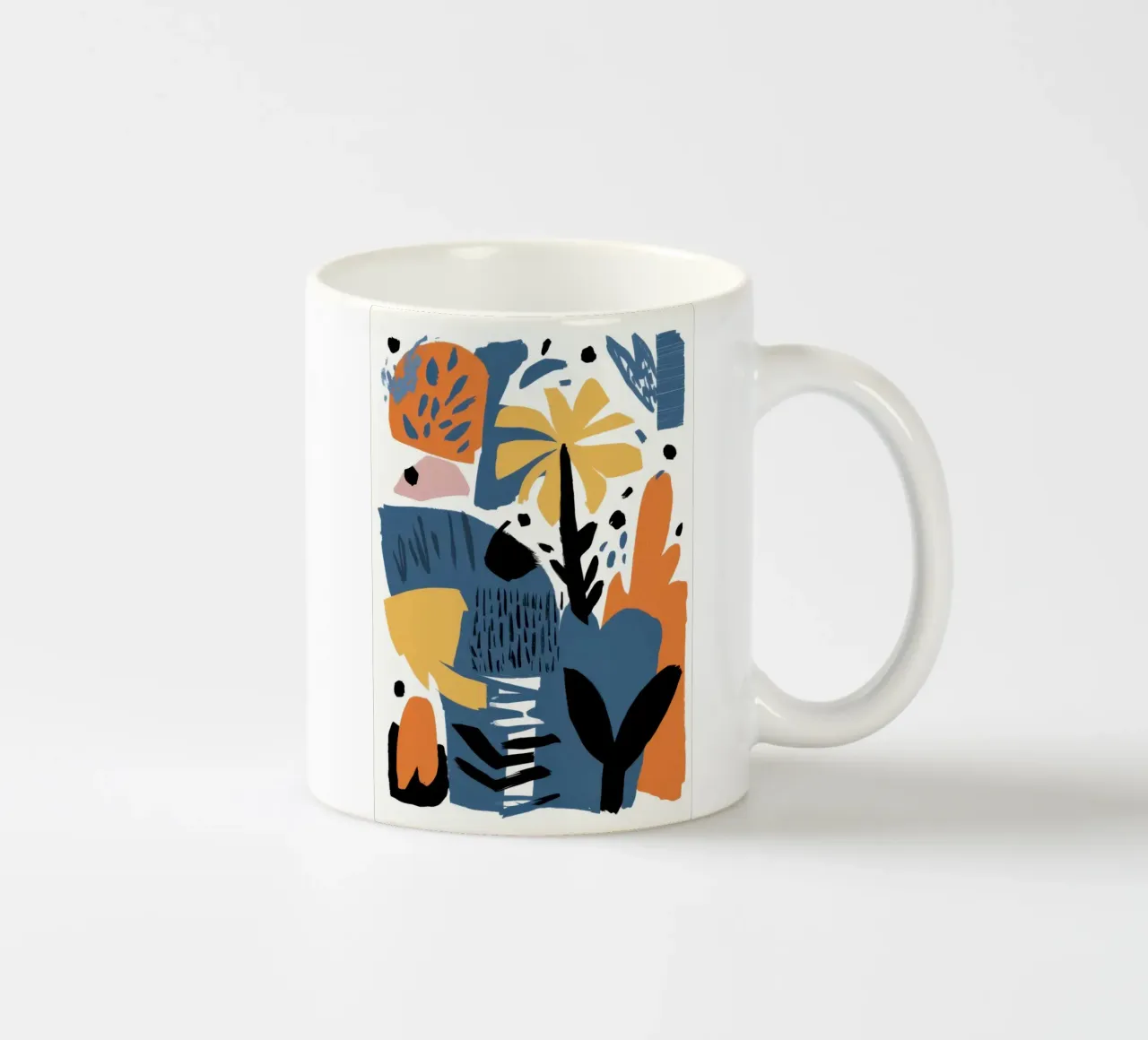 Volto astratto di un fiore tazza in ceramica da Mark Solaria