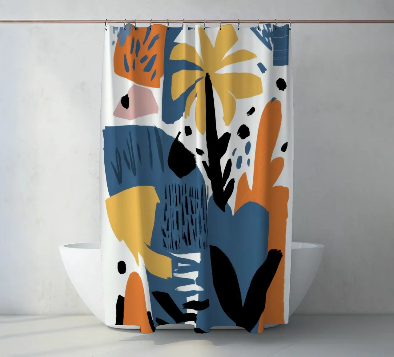 Volto astratto di un fiore tenda da doccia da Mark Solaria