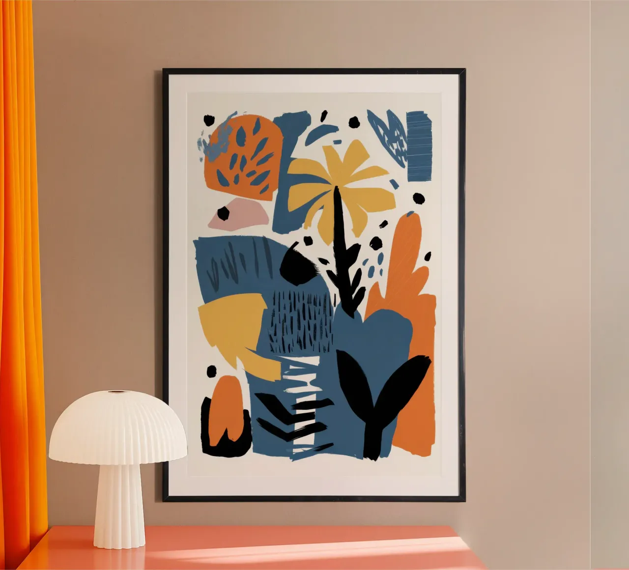 Abstraktes Blumengesicht Hahnemühle von Mark Solaria