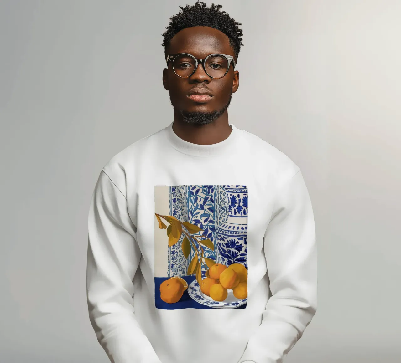 Naranjas azules de Delft sudadera de Gaia Viesta