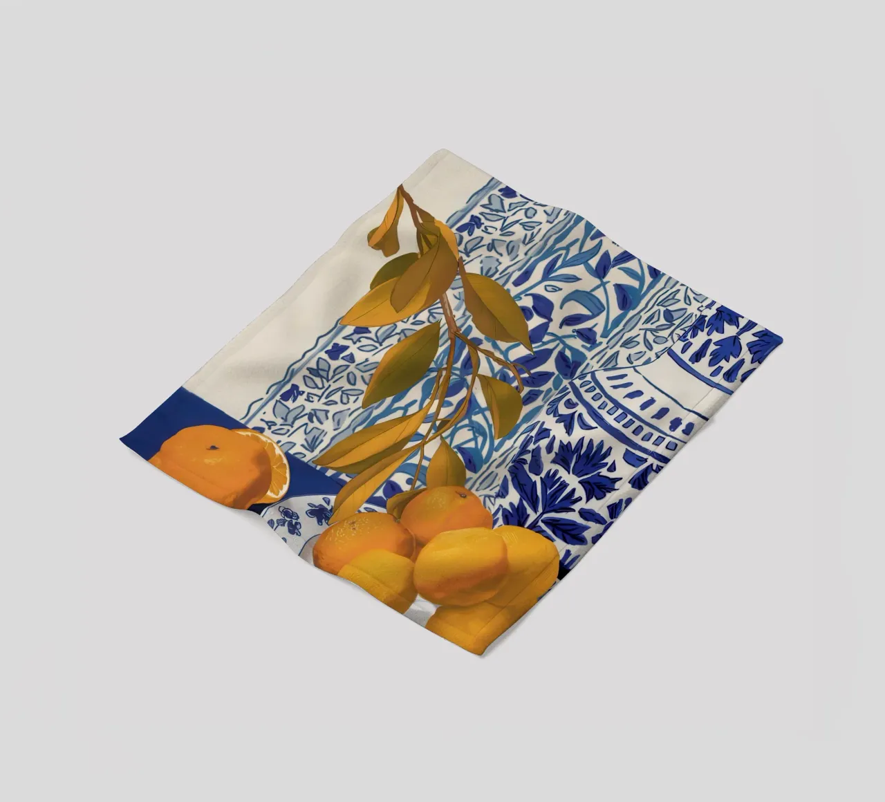 Arance blu di Delft coperta in pile da Gaia Viesta