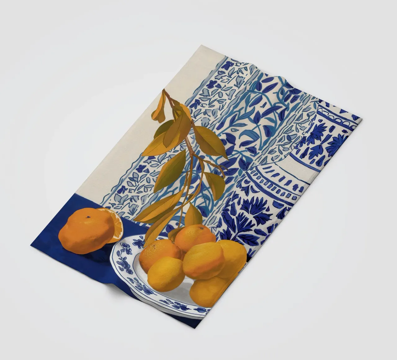 Arance blu di Delft coperta in pile da Gaia Viesta