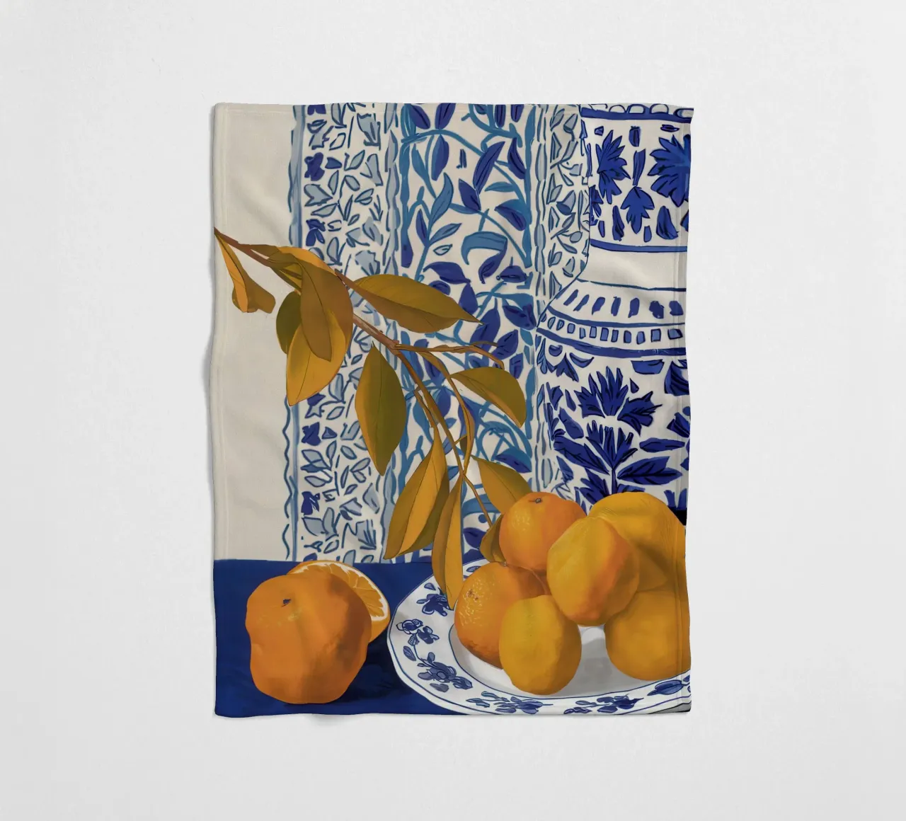 Arance blu di Delft coperta in pile da Gaia Viesta